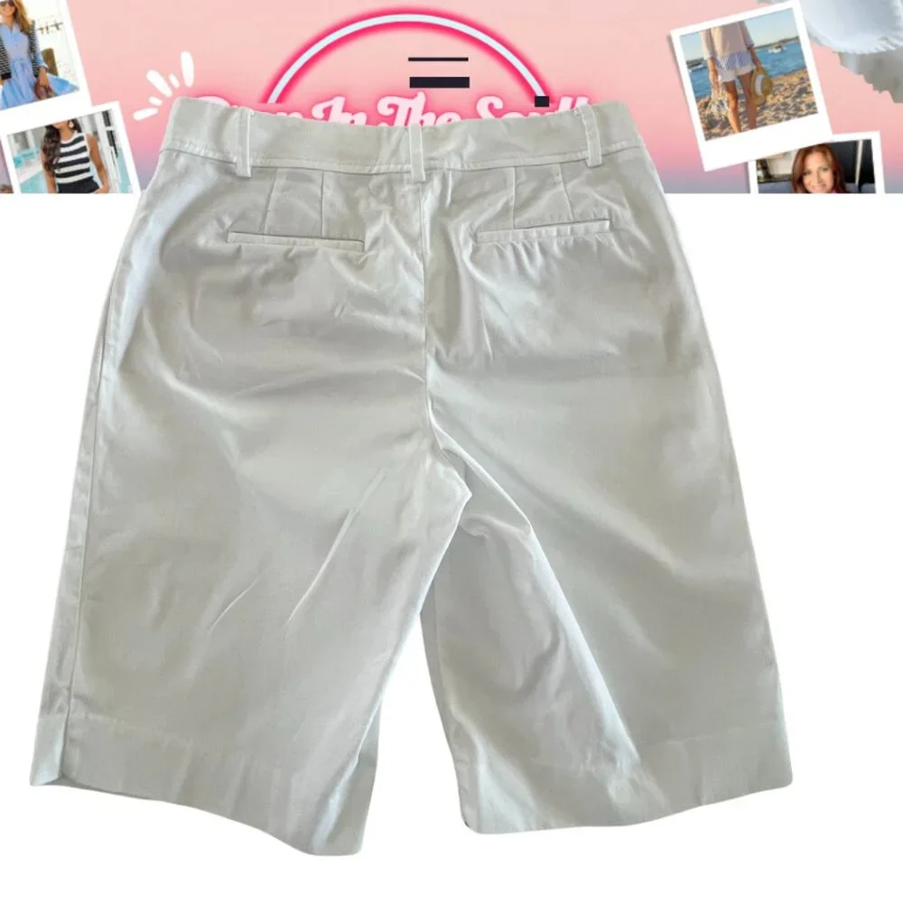 Talbots The Perfect Shorts โ White โ Size 4 โ 10" Inseam | Pre-Owned - Picture 4 of 7